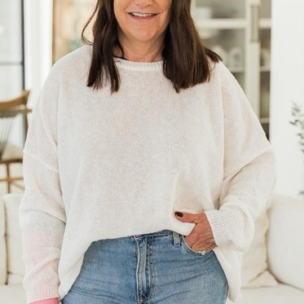 Daryl-Ann Denner x Pink Lily Lisa Ivory Sweater